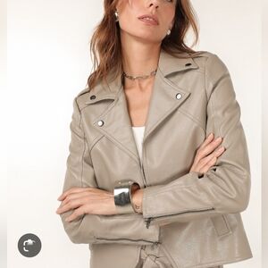 'ROMAN'S' GENUINE LEATHER MOTO ASYMMETRICAL FRONT ZIP JACKET